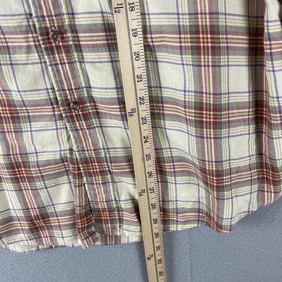 Lands End Viyella Wool Blend Shirt Mens XL Plaid Button Up Flannel Outdoor - Picture 7 of 13